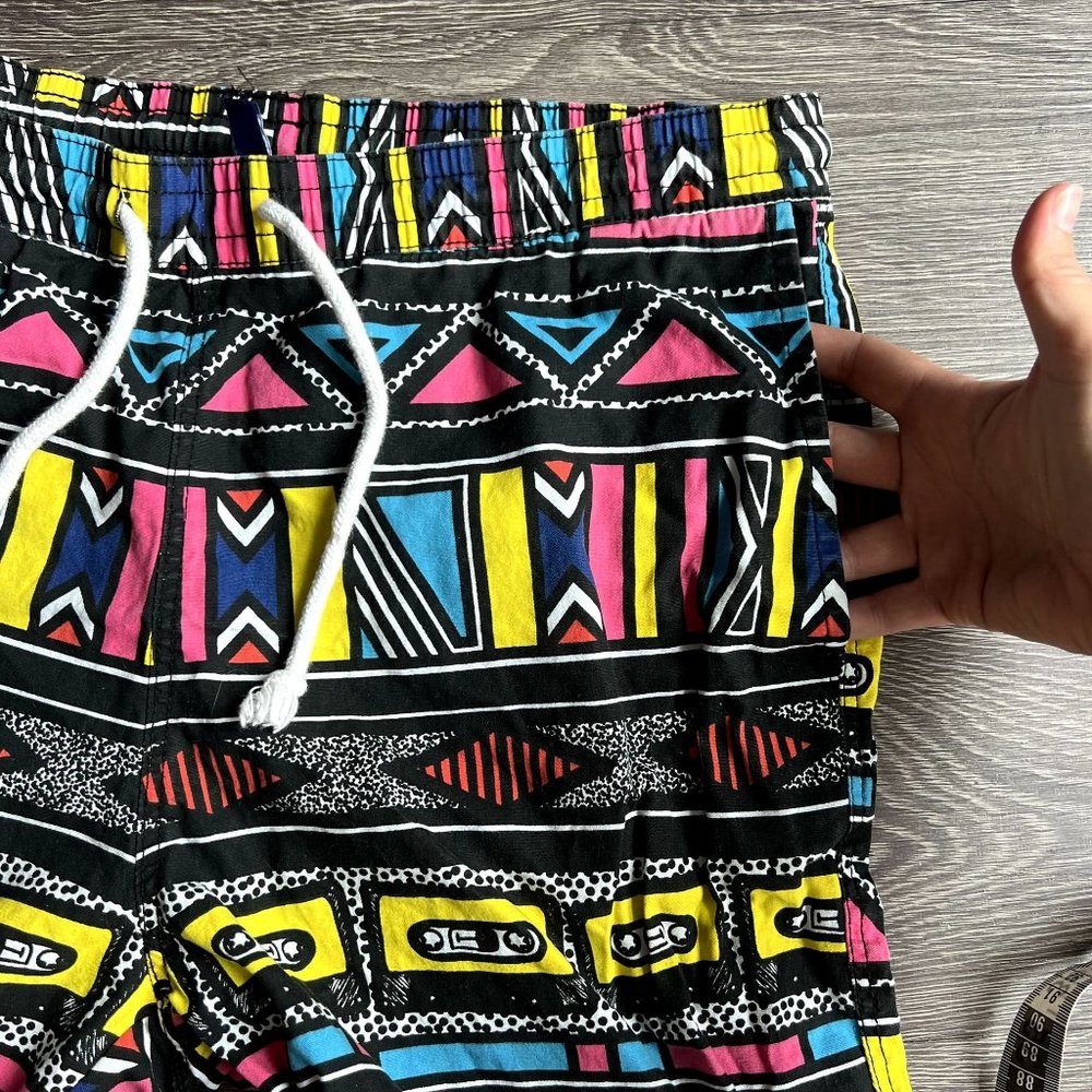 H&M Swim Trunks Bundle of 2 Men's Size Medium 32 Tribal Blue Shorts Pocket 3" 5" - Picture 5 of 8